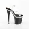 Pleaser - FLAMINGO808MLS Ankle strap sandal, Pole dance shoes - Black/Transparent Product image